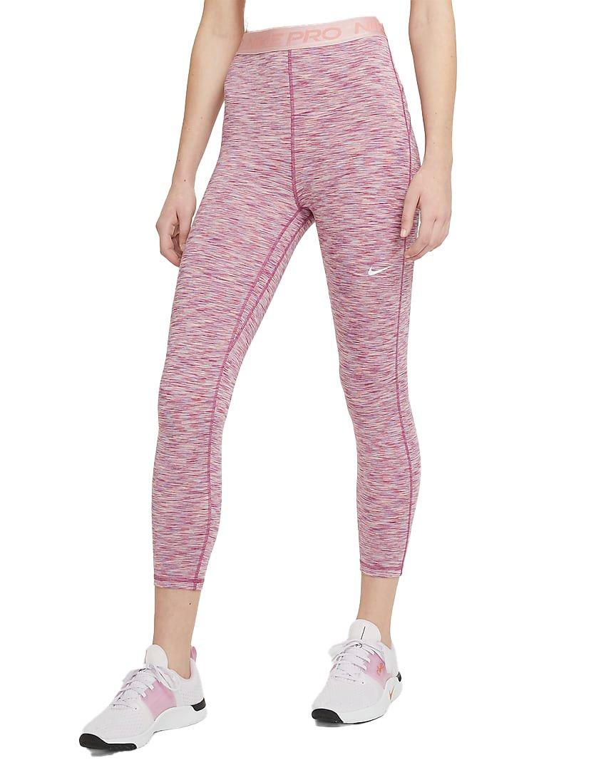 Nike Women's Pro Cropped Space-Dye Leggings - RED